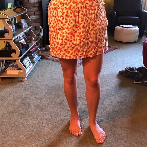 J. Crew Ladies Cotton Pull On Watermelon Mini Skirt Size Small - Picture 6 of 8